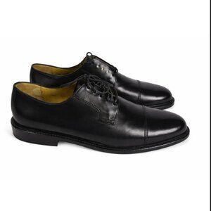 Johnston & Murphy Cap Toe Oxford Dress Shoes Black Leather Mens 9 M Lace Up NEW